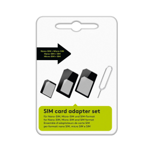 SIM Card Adapter Set (for Nano, Micro and SIM format)