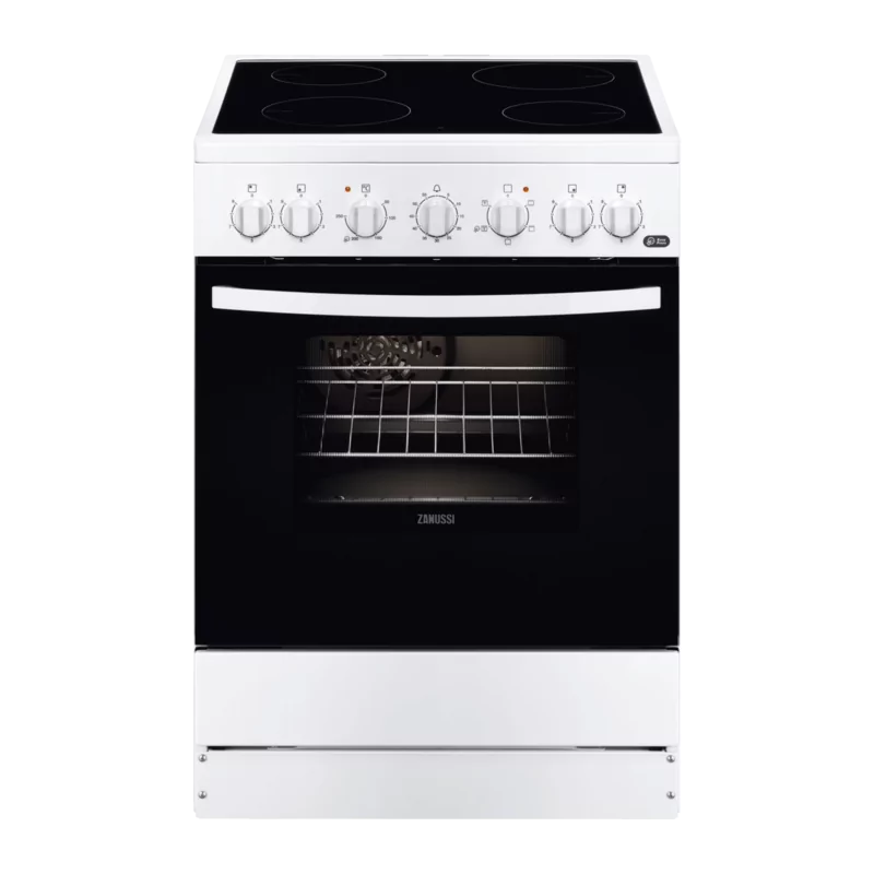 Fogão Vitrocerâmica Zanussi - 4 Zonas - 56L - Branco - ZCV65201WA