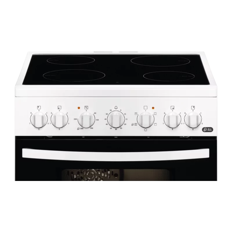 Cocina Vitrocerámica Zanussi - 4 Zonas - 56L - Blanco - ZCV65201WA