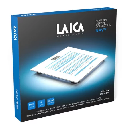 Balança Digital LAICA - P/ Casa de Banho - 150Kg - Branca||8013240103020
