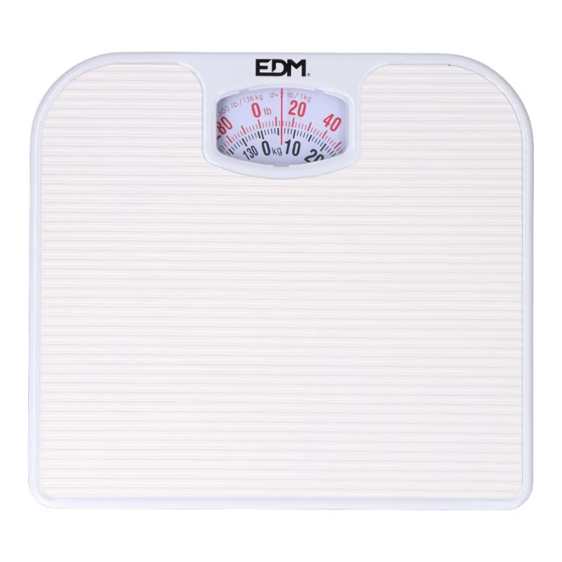 Balança EDM - P/ Casa de Banho - 130Kg - Branca|EdM|8425998076172 Balança EDM - P/ Casa de Banho - 130Kg - Branca|EdM|8425998076172