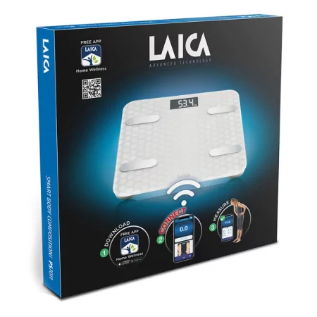 LAICA Digital Bathroom Scale - White - 180kg