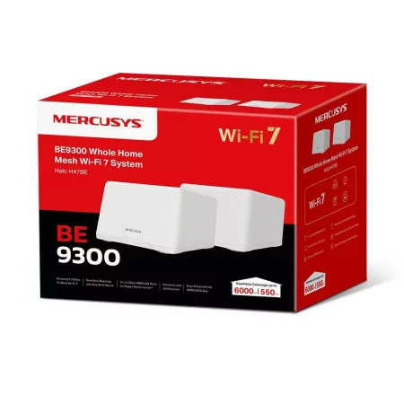 Sistema Mesh Mercusys Halo H47BE BE9300 Tri-Band WiFi 7 2.5GbE (Pack-2)|TP-Link|6957939001681