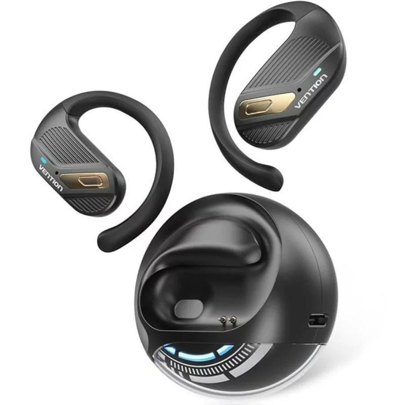 Auriculares Desportivos Bluetooth - Vention OpenBeat O12 - Open Ear - Negro Auriculares Desportivos Bluetooth - Vention OpenBeat O12 - Open Ear - Negro
