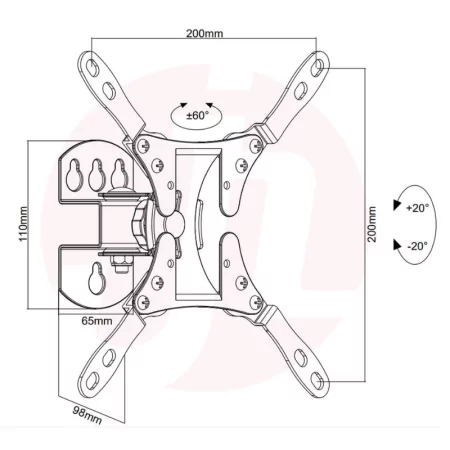 Napofix Wall Mount - 13" to 43" - 020