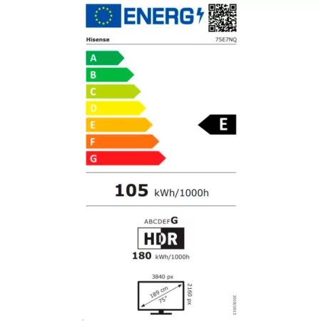 Smart TV Hisense 75" QLED 75E7NQ - (191cm - VIDAA OS - UHD 4K - Pé Duplo)|Hisense|6942351402680