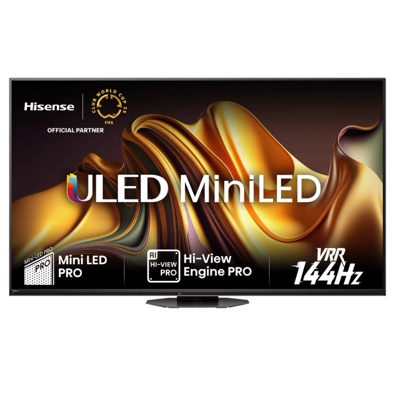 Smart TV Hisense 75 ULED MiniLED 75U8NQ - (191cm - VIDAA OS - UHD 4K - Pé Central Ajustável - Gaming TV)
