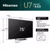 Hisense Smart TV 75" ULED MiniLED 75U7NQ - (191cm - VIDAA OS - UHD 4K - Central Foot - Gaming TV)