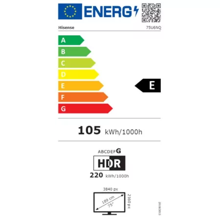Smart TV Hisense 75" ULED MiniLED 75U6NQ - (191cm - VIDAA OS - UHD 4K - Pé Duplo Ajustável)|Hisense|6942351404219