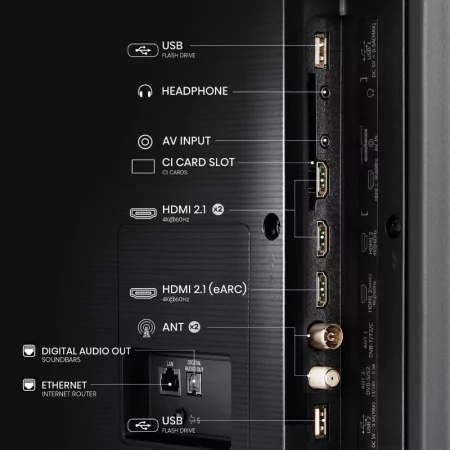 Smart TV Hisense 55 ULED MiniLED 55U6NQ - (140cm - VIDAA OS - UHD 4K - Pé Duplo Ajustável)