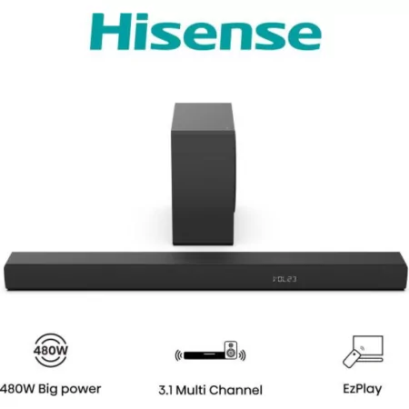 Soundbar Hisense 3.1 - Barra de Som + Subwoofer - 480W - HS3100|Hisense|6942351409085