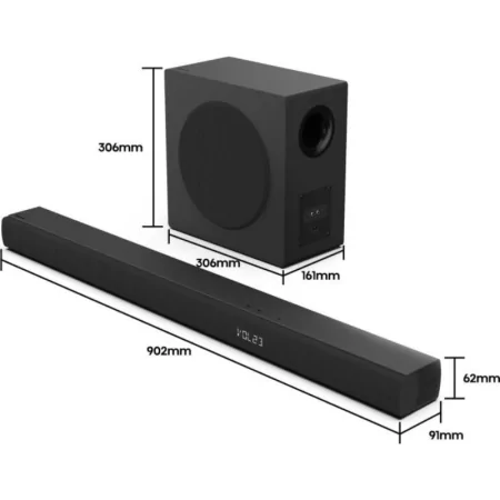 Soundbar Hisense 3.1 - Barra de Som + Subwoofer - 480W - HS3100|Hisense|6942351409085