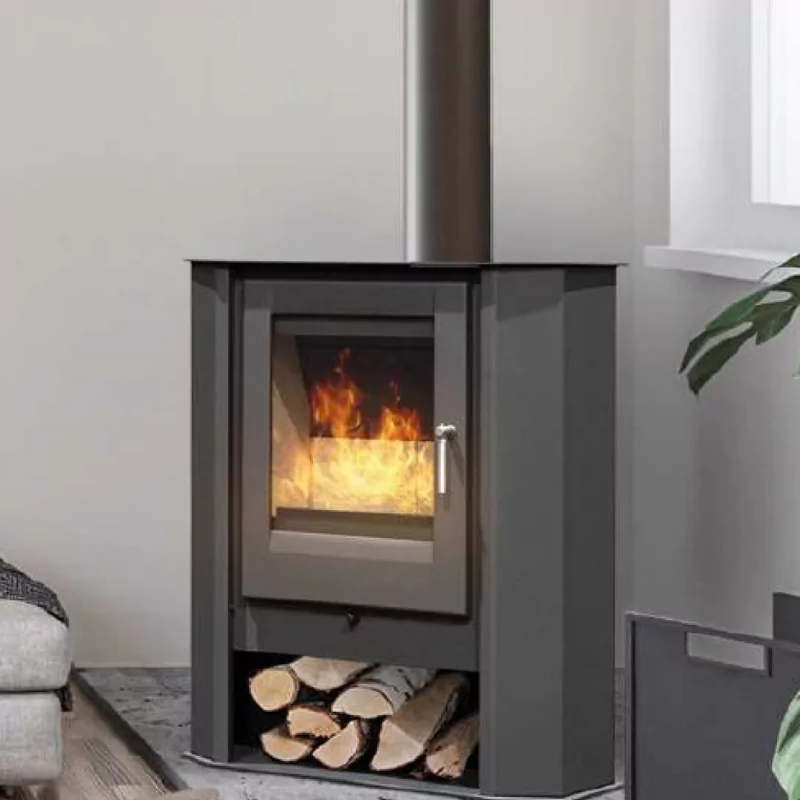 Mekka Wood Stove - Steel Corner