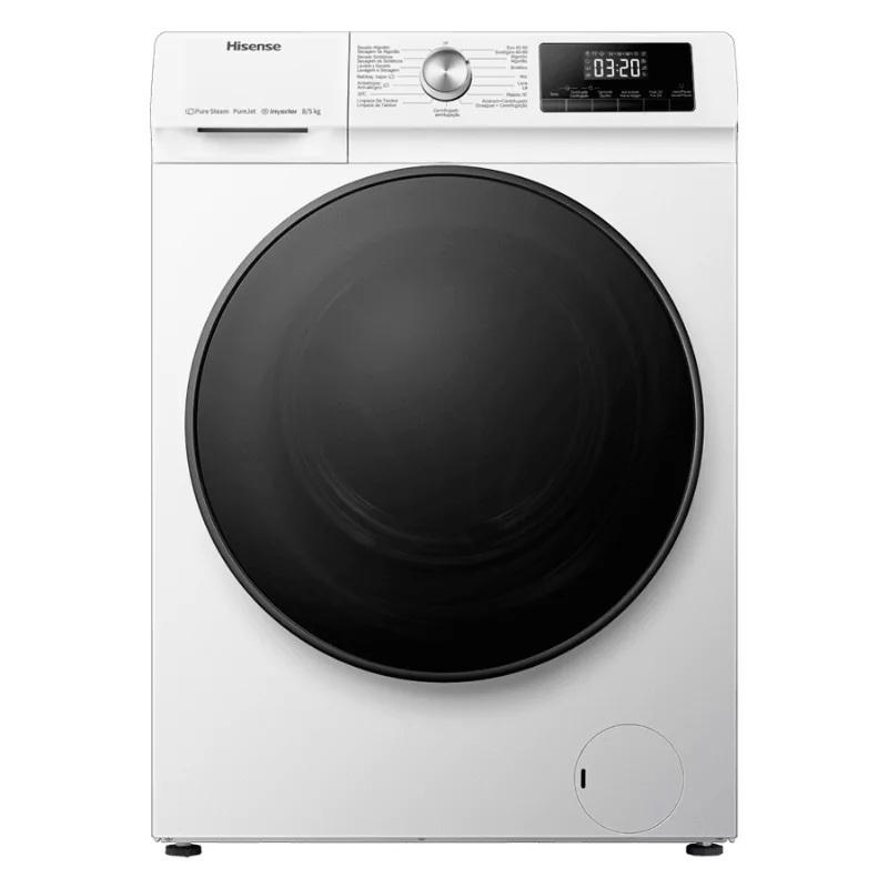 Máquina de Lavar e Secar Roupa Hisense - 8/6Kg 1400RPM Classe E Branca - WDQA8014EVJM|Hisense|6901101815248 Máquina de Lavar e Secar Roupa Hisense - 8/6Kg 1400RPM Classe E Branca - WDQA8014EVJM|Hisense|6901101815248