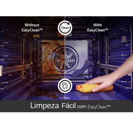 Forno de Encastre a Vapor LG 76L Wsed7665b (60cm - InstaView™ - Classe A++ - Preto Brilhante)