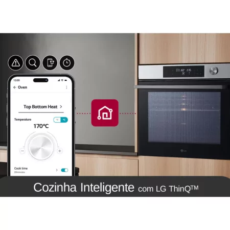 Horno de Encastre a Vapor LG 76L Ws7d7631wb (60cm - InstaView™ - Clase A+ - Negro)