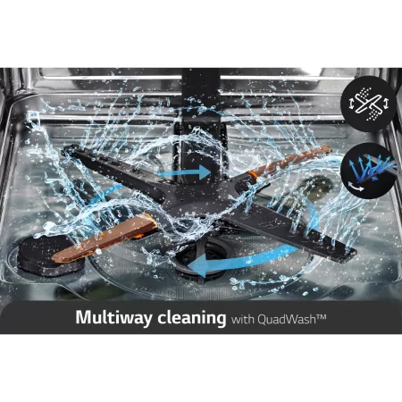 LG DF142FV Dishwasher - (14 Sets - 60 cm - Stainless Steel)