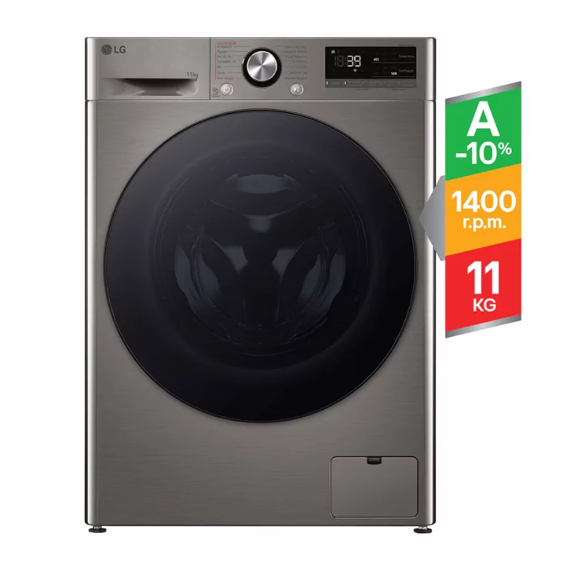 Máquina de Lavar Roupa LG F4WR7011SGS - (11 kg - 1400 rpm - Inox)|LG|8806084293091 Máquina de Lavar Roupa LG F4WR7011SGS - (11 kg - 1400 rpm - Inox)|LG|8806084293091