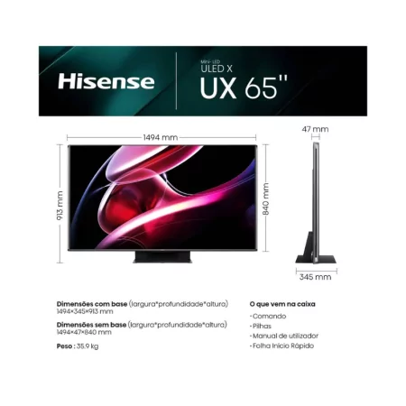 Hisense 65" Smart TV - 65UXKQ - (ULED Mini LED - 144Hz - Ultra HD 4K)
