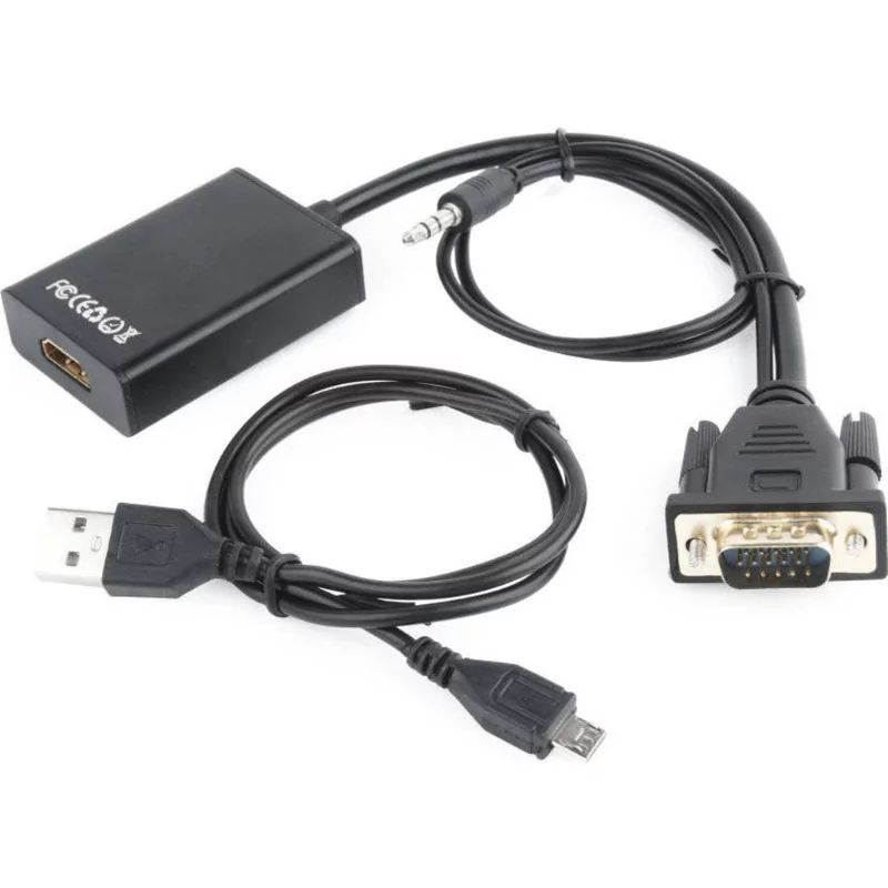 Cabo Adaptador GEMBIRD - VGA a HDMI c/ Jack 3,5mm||8716309098762 Cabo Adaptador GEMBIRD - VGA a HDMI c/ Jack 3,5mm||8716309098762