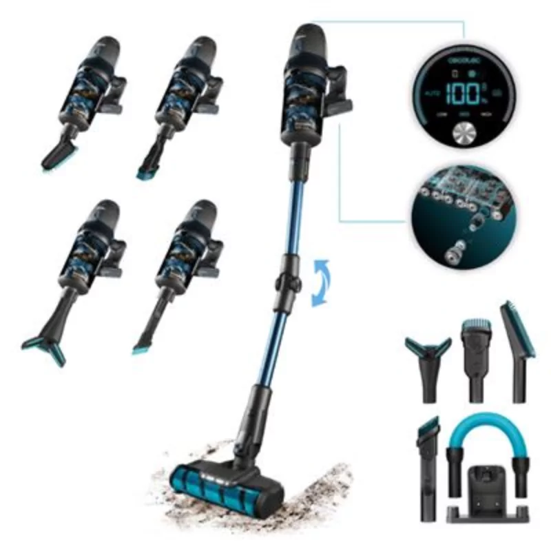Aspirador Vertical sem Saco Cecotec - ( 850 W - 300 AW ) Rockstar 11500 Odyssey ErgoFlex|Cecotec|8435484044653 Aspirador Vertical sem Saco Cecotec - ( 850 W - 300 AW ) Rockstar 11500 Odyssey ErgoFlex|Cecotec|8435484044653