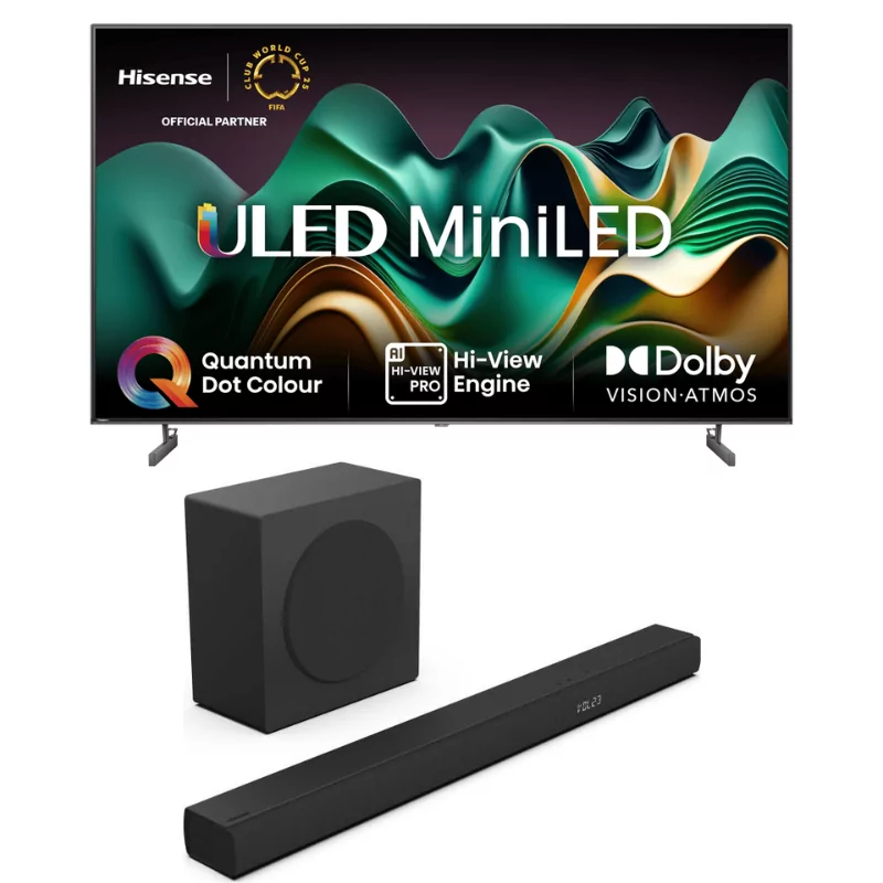 Smart TV Hisense 55" ULED MiniLED 55U6NQ + Soundbar Hisense HS3100 280W