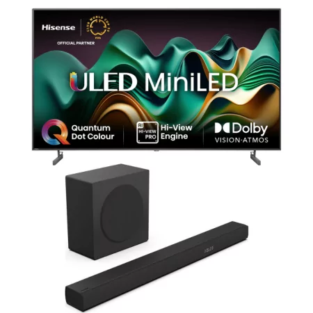 Smart TV Hisense 55" ULED MiniLED 55U6NQ + Soundbar Hisense HS3100 280W