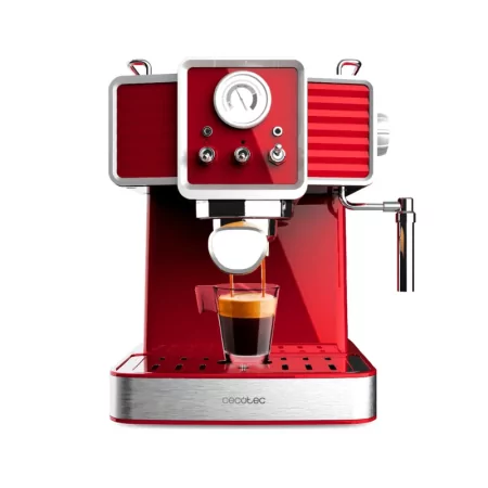 Máquina De Café Cecotec Power Espresso 20 Tradizionale Light Red Para Expressos e Cappuccinos||8435484017275