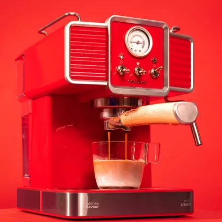 Máquina De Café Cecotec Power Espresso 20 Tradizionale Light Red Para Expressos e Cappuccinos||8435484017275