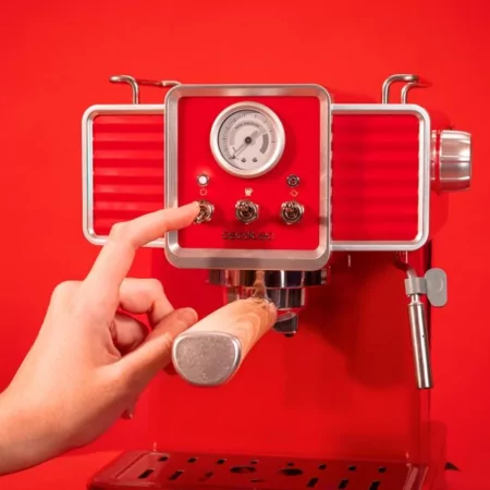 Máquina De Café Cecotec Power Espresso 20 Tradizionale Light Red Para Expressos e Cappuccinos||8435484017275