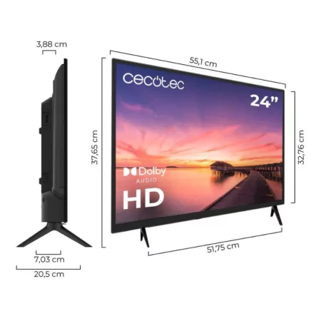TELEVISION LED 24CECOTEC RESOLUCIHD SISTEMA MEMORIA FL...