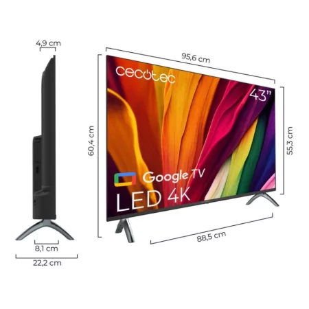 TELEVISION LED DE 43 CECOTEC 4K UHD GOOGLE TV HDMI USB GOOG...
