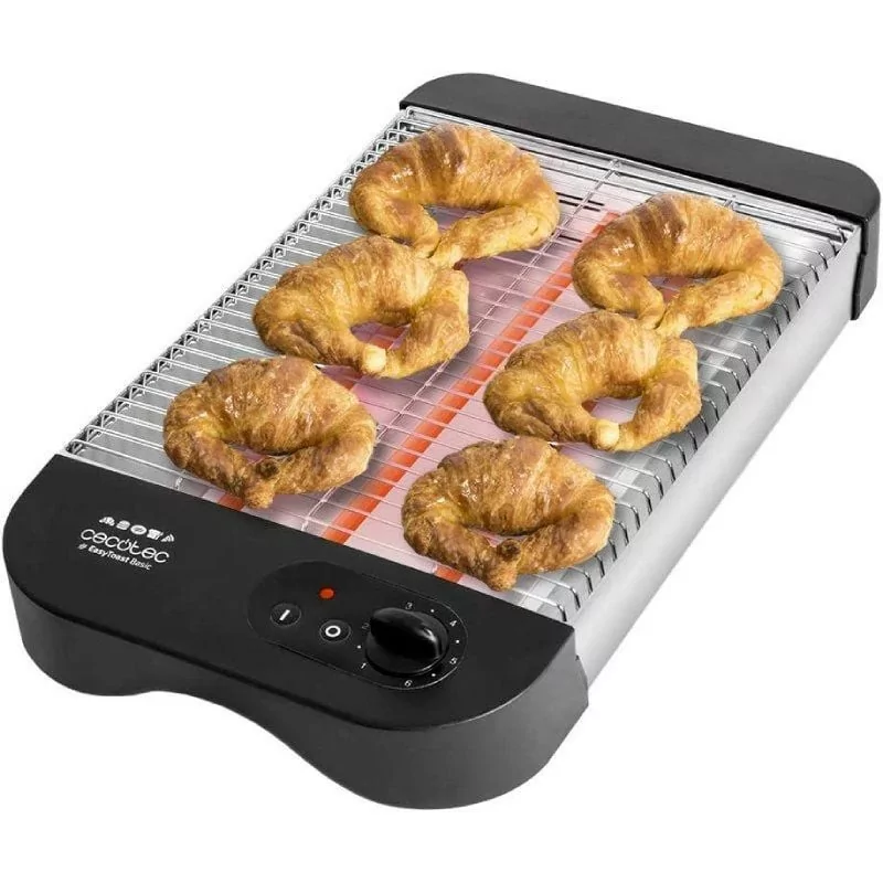 Torradeira Cecotec EasyToast Basic - 900 W - Preto/Inox|Cecotec|8435484080101 Torradeira Cecotec EasyToast Basic - 900 W - Preto/Inox|Cecotec|8435484080101
