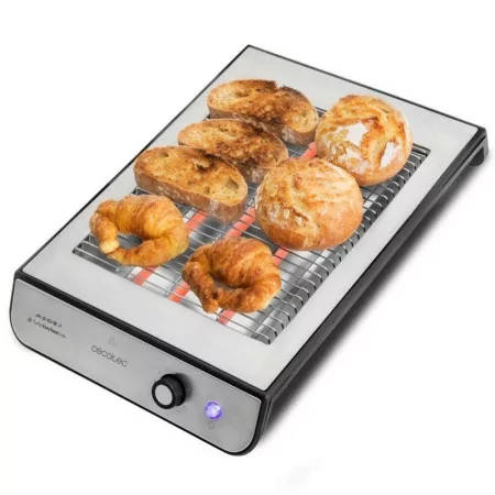Tostador cecotec turbo easytoast inox/ 900w/ gris