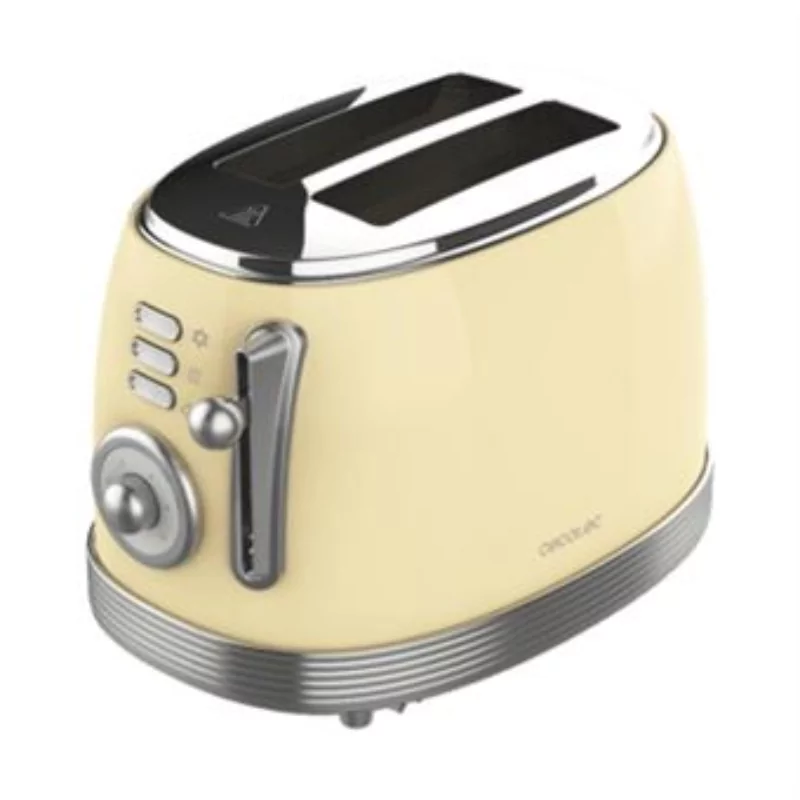 Torradeira Cecotec - ( 850 W - Amarelo ) Toast&Taste Vintage 800|Cecotec|8435484032100 Torradeira Cecotec - ( 850 W - Amarelo ) Toast&Taste Vintage 800|Cecotec|8435484032100