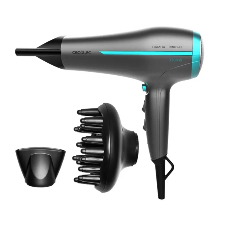 Secador de Cabelo Cecotec Bamba IoniCare 5200 - (2300 W - Azul - Cinzento)|Cecotec|8435484042017 Secador de Cabelo Cecotec Bamba IoniCare 5200 - (2300 W - Azul - Cinzento)|Cecotec|8435484042017