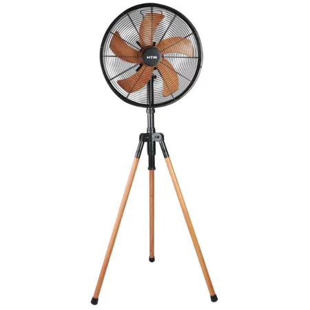 Ventilador de Pie HTW (50W - 6 Velocidads - Madeira/Negra) - HTW-VP-50FD