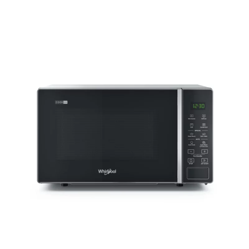 Whirlpool MWP 203 SB Microwave Oven – 20L, Quartz Grill, 700W, 12 Automatic Programs