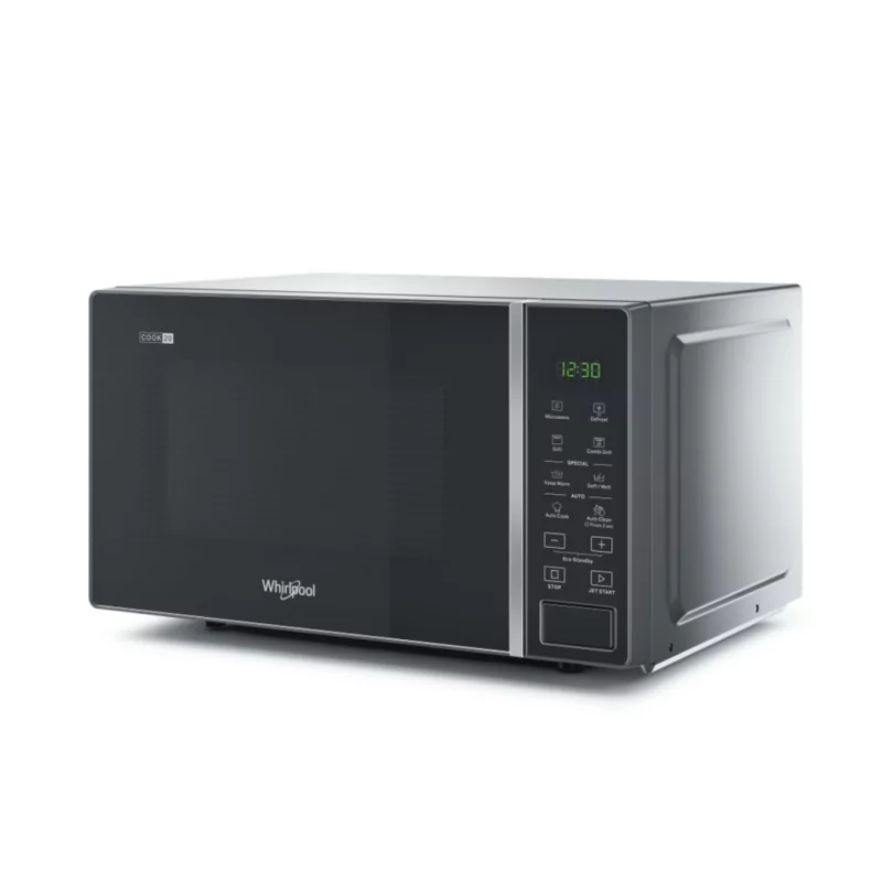 Microondas Whirlpool MWP 203 SB – 20L, Grill Quartzo, 700W, 12 Programas Automáticos