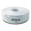 Cable Coaxial Amiko RG6 Dual-Shield 100MT Blanco