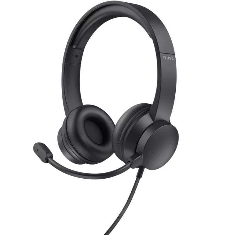 Headset Trust HS-201 USB com Microfone Preto|Trust|8713439253733 Headset Trust HS-201 USB com Microfone Preto|Trust|8713439253733