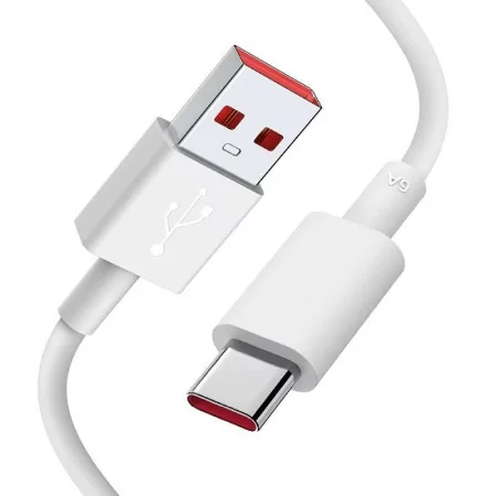 Cabo USB Xiaomi 6A Type-A para Type-C - 1m - Branco
