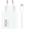 Carregador de Parede Xiaomi GaN 90W HyperCharge Combo – (1x USB-A + Cabo USB-C, Carga Rápida)