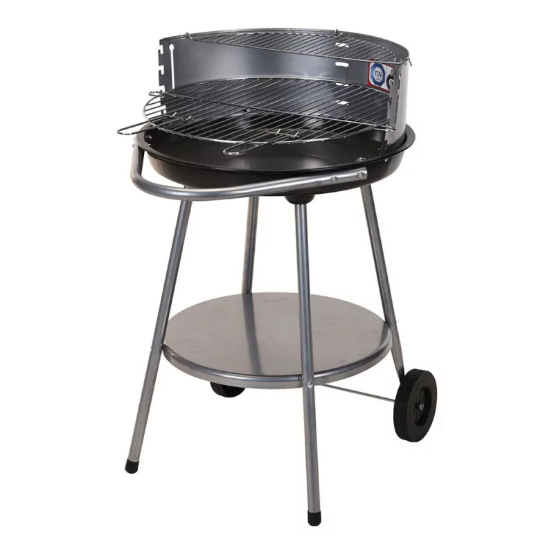 Semi-Open Charcoal Barbecue – (With Wheels - Ø51 cm x 75cm) | BASICS Semi-Open Charcoal Barbecue – (With Wheels - Ø51 cm x 75cm) | BASICS
