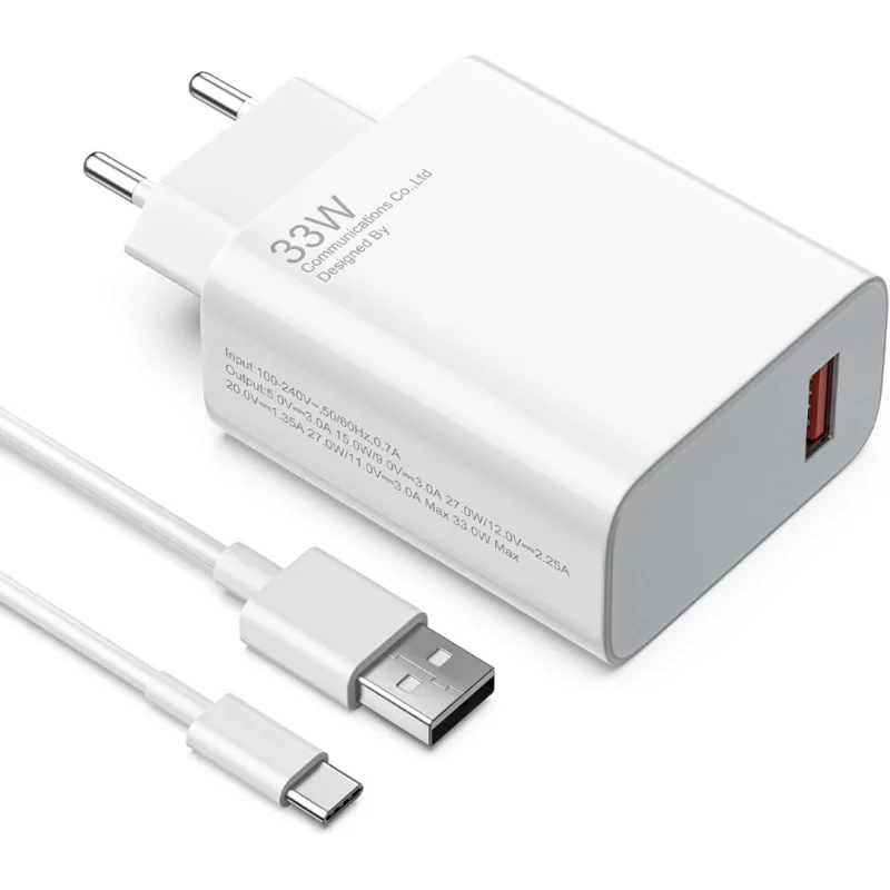 Xiaomi MI 33W Double Fast Charger with Dual USB Ports – BHR4996GL Xiaomi MI 33W Double Fast Charger with Dual USB Ports – BHR4996GL