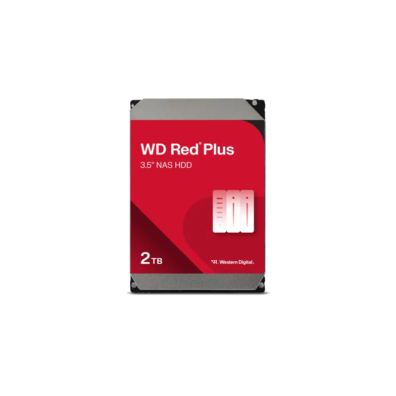 Western Digital WD Red Plus 2TB NAS HDD - 5400RPM, 180MB/s, SATA 6Gb/s|Western Digital|718037899770 Western Digital WD Red Plus 2TB NAS HDD - 5400RPM, 180MB/s, SATA 6Gb/s|Western Digital|718037899770