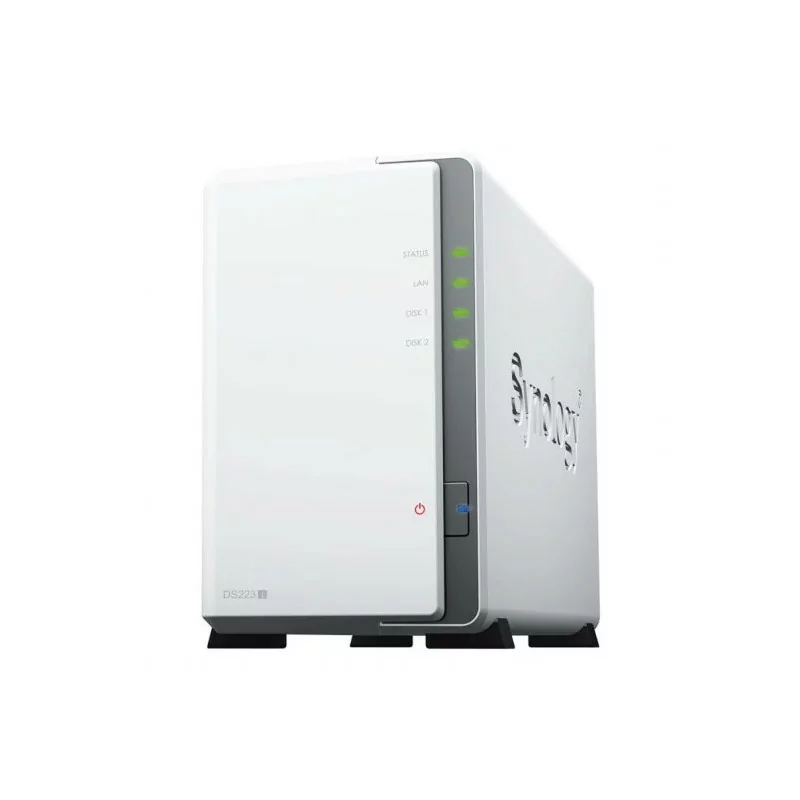 NAS Synology DiskStation DS223j | 2 Baías | CPU 4-Core Realtek RTD1619B | RAM 1GB DDR4 | Branco NAS Synology DiskStation DS223j | 2 Baías | CPU 4-Core Realtek RTD1619B | RAM 1GB DDR4 | Branco