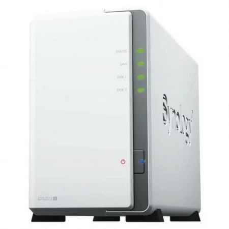 NAS Synology DiskStation DS223j | 2 Baías | CPU 4-Core Realtek RTD1619B | RAM 1GB DDR4 | Branco