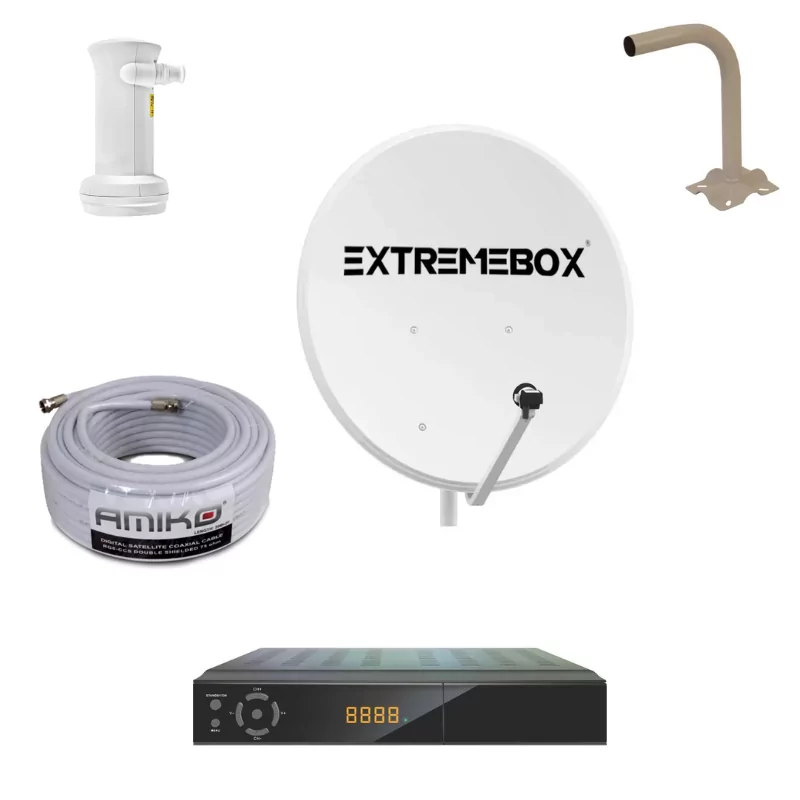 Kit TV Satélite Essencial - Amiko HD8165 WiFi|Amiko| Kit TV Satélite Essencial - Amiko HD8165 WiFi|Amiko|