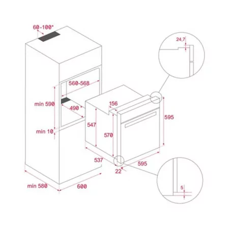 Forno Multifunções Teka NEO HSB 6466 FBK – Preto 60cm, Classe A+ Econômico|Teka|8434778035513